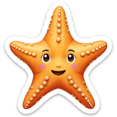 draw a starfish, sad and cheerful,  sticker