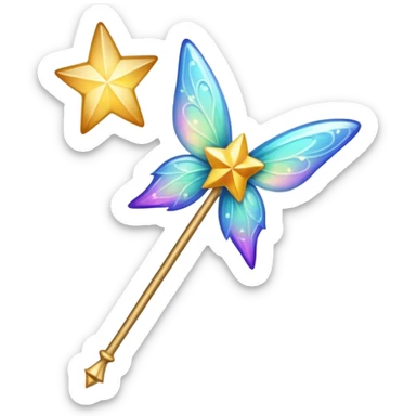 Fairy wand with magic sticker