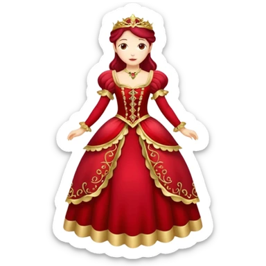 Fairy Tale Costume including red and other colors sticker