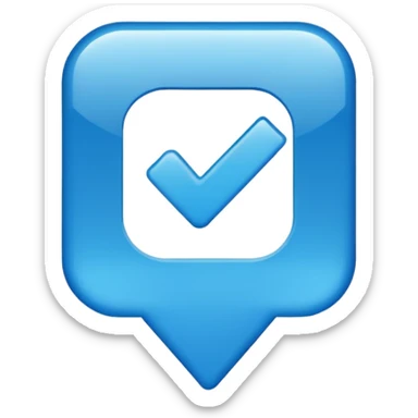 Tick blue instagram sticker