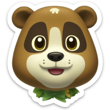 tom nook animal crossing real sticker