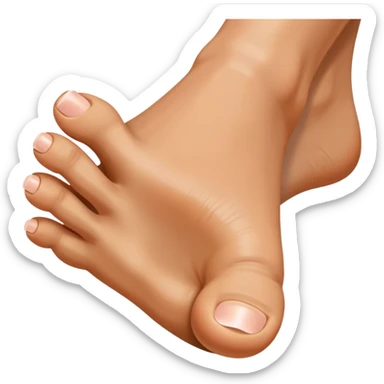 Toe flipping someone off sticker