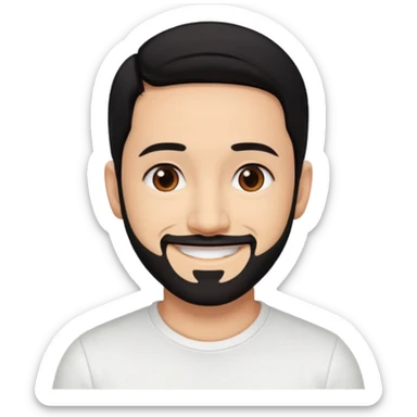 AJ McLean brown eyes, black hair, white shirt sticker