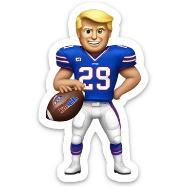 Trump as a bills quarterback  sticker