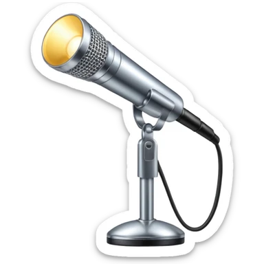 stage spotlight shining on a microphone sticker
