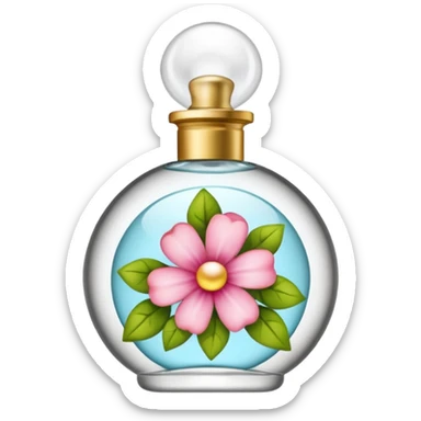 spraying perfume bottle sticker