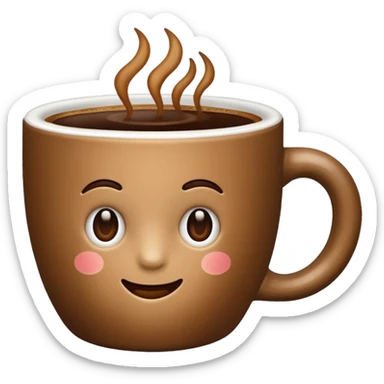 emoji for cup coffee has one object sticker