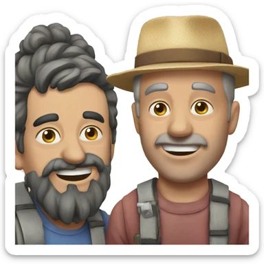 Dos caballitos de mar besandose sticker