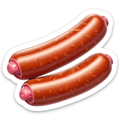pink pills in a piece of sausage sticker