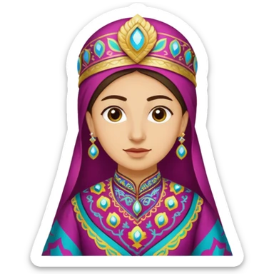 azerbaijan traditional dress sticker