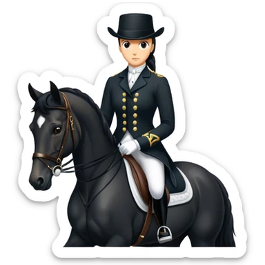 Dressage horse sticker