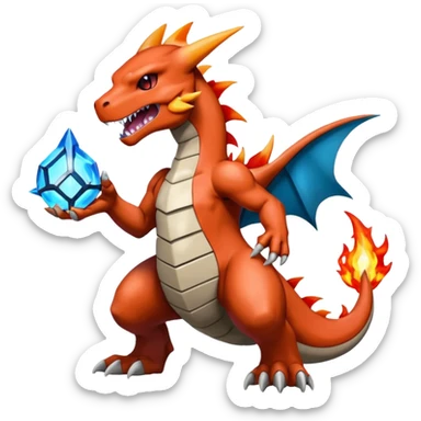 Futuristic Marowak-Charizard-Charmeleon-Duskull-Darkdramon-fusion sticker