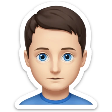 Elijah Wood with blue eyes sticker