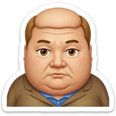 Fat uncle and small eye  sticker