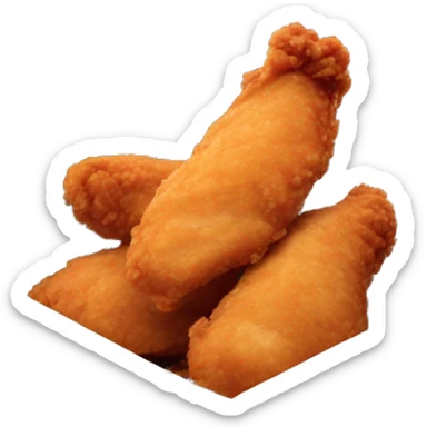 Wingstop chicken tenders in a takeout box sticker