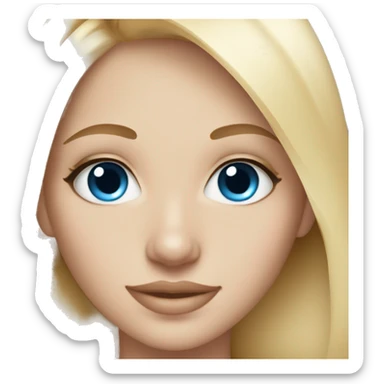 skin care, blonde girl with Blue Eyes  sticker