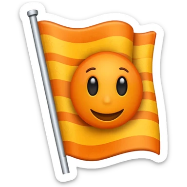 I want a flag  🚩🚩 like this but flag should be orange don't change shape just change color sticker