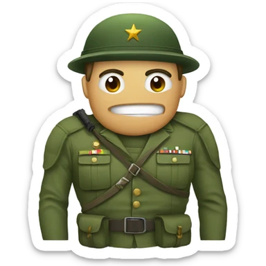 Sapo en un ejército millitar  sticker