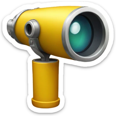 yellow emoji face with a spyglass sticker