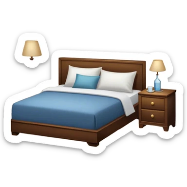 A dimly lit bedroom. The bed is neatly made, and a glass of water sits beside a book on a cozy nightstand. Soft lighting signals a peaceful wind-down, representing the calm and control that comes from reclaiming your evenings. sticker