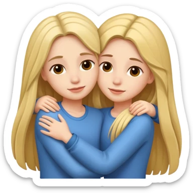 Sisters hugging  sticker