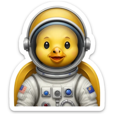 sketched chicken astronaut sticker