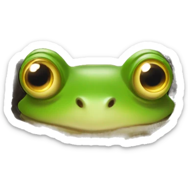 Frog in a nest sticker