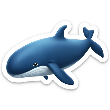 whale in the ocean sticker