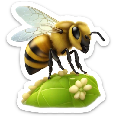 Una abeja con miel sticker