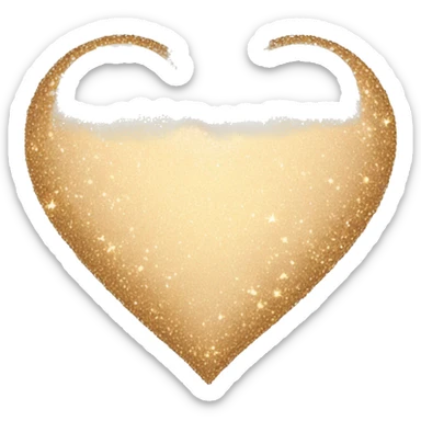 beige heart emoji with sparkle sticker