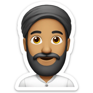 Punjabi man with a beard with Poha sticker