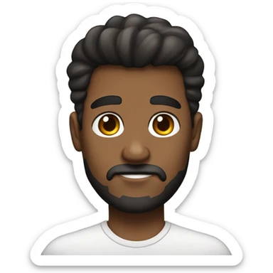 Homem negro, barba branca, careca, magro sticker