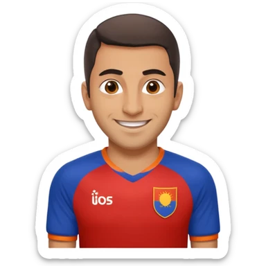 Armenian male with Armenian soccer jersey sticker