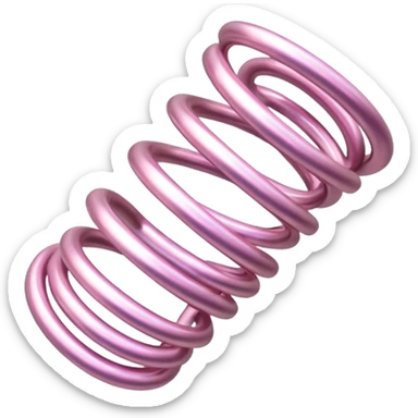 pink metallic spring  sticker