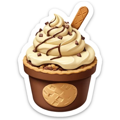 Crumble cookie arcoíris de Nutella y chocolate con un helado de vanilla encima
 sticker