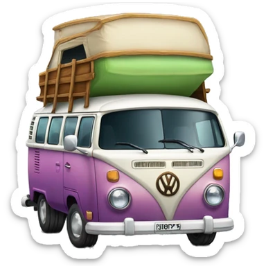 Hippy kombi volkswagen van sticker