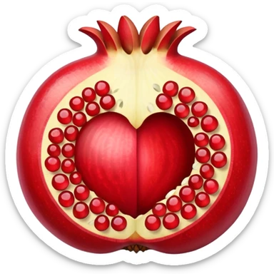 Pomegranate with armenian flag seeds inside sticker