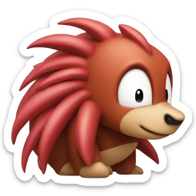 Knuckles the echidna sticker