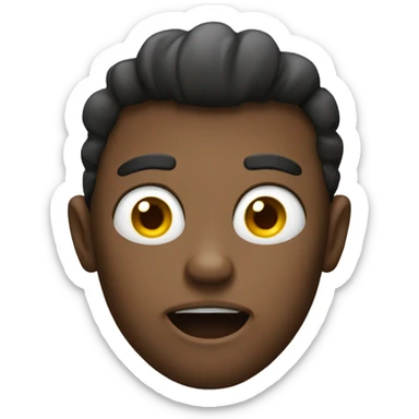 A emoji with buck teeth and a blank stare  sticker