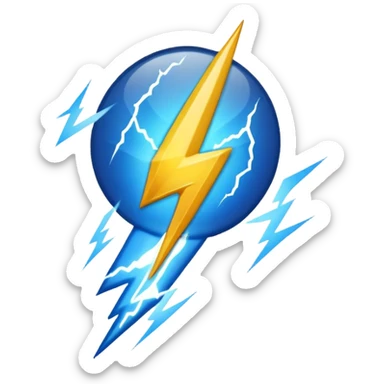 Can u generate a blue tick mark with lightning aura around it? make this as an emoliji sticker