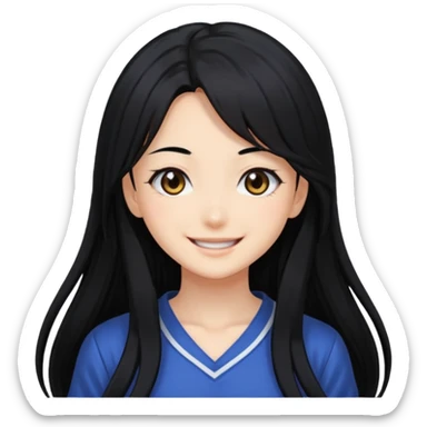 A very beautiful anime girl in hentai style, no porn or erotica. sticker