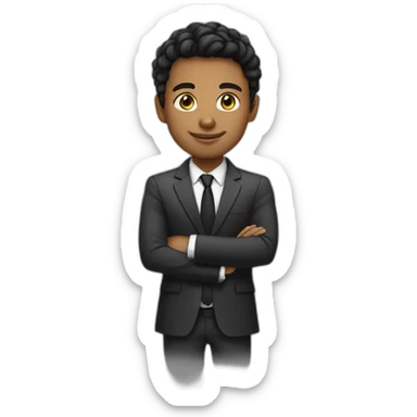 young entrepreneur dark hair  sticker