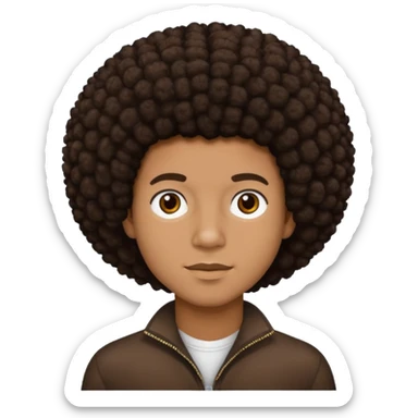 Princeton Perez from Mindless Behavior with dark brown afro hair  sticker