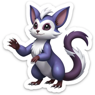 Shiny Dark Furret-Absol-Noibat-Noivern-Hybrid (Full body) sticker