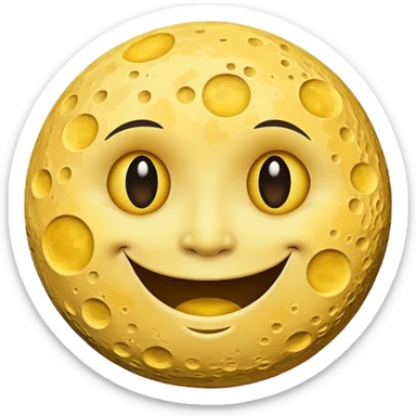 Cursed Pervertedly Smiling Moon sticker