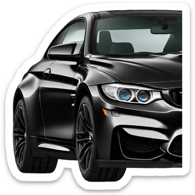bmw m4 black w spoiler sticker
