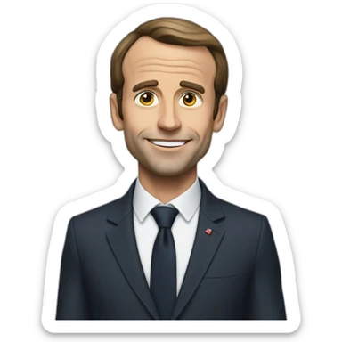 Macron qui fait un fuck sticker