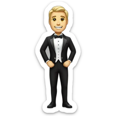 Fitness man in a tuxedo sticker