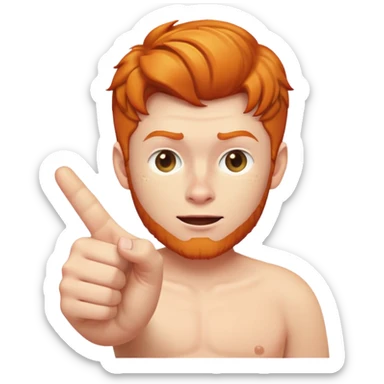 Ginger flipping someone off  sticker