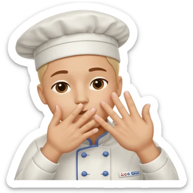 A hand making the chef’s kiss gesture: fingers pinched together, thumb and fingertips touching, as if saying ‘perfection’ or ‘delicious sticker